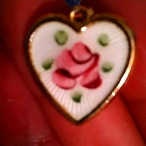 Cloisonne heart PENDANTS and Locket!!